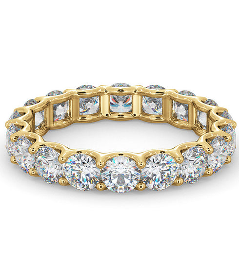 Mens 3ct G/Vs Diamond 18K Gold Full Band Ring